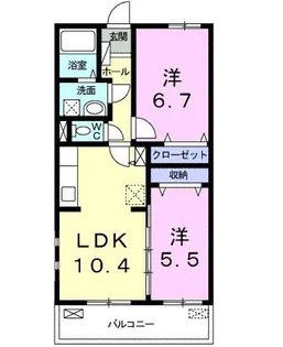 Luna lapin 2【2階】の間取り