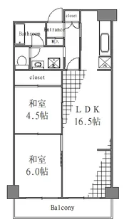 東京都江東区東陽3【マンション】の間取り