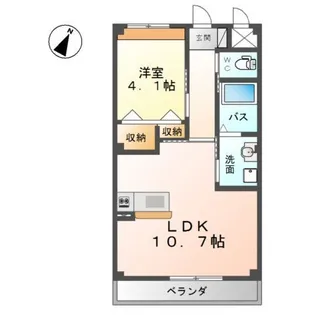 シャトー・デュ・カルム【3階】の間取り