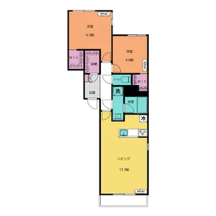 2LDKの間取り画像