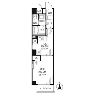 グランディール佐藤【6階】の間取り