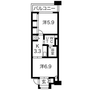 シティコート目黒3号棟【5階】の間取り