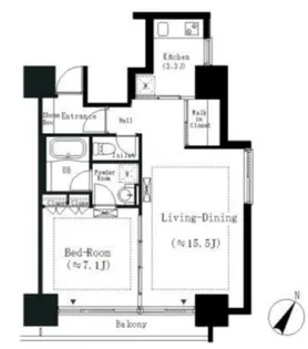 エルスタンザ白金【7階】の間取り