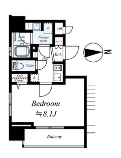 コンシェリア門前仲町RiverSide【2階】の間取り