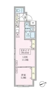 スカイコートリュクス品川大崎【1階】の間取り