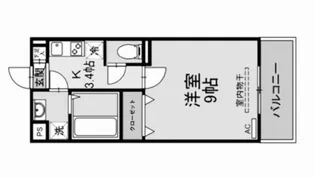 広島県福山市曙町6【アパート】の間取り