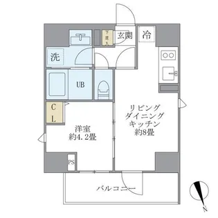 東京都新宿区四谷三栄町【マンション】の間取り