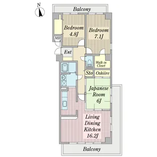 フォルトゥーナ【6階】の間取り
