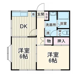 キャッスルコースト【1階】の間取り