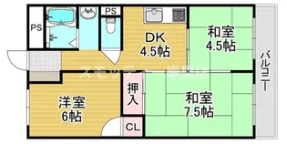 大阪府大阪市住之江区東加賀屋1【マンション】の間取り