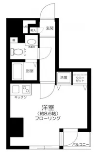 シンシア六本木【12階】の間取り