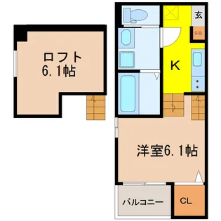 ハーモニーテラス河原町【2階】の間取り