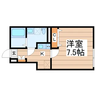 BAU黒松ウエスト【1階】の間取り