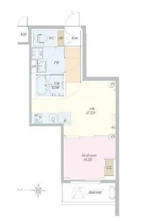 ロイジェント山王【8階】の間取り