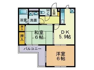オータムビレッジI【1階】の間取り