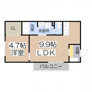 エトワール阿倍野【3階】の間取り