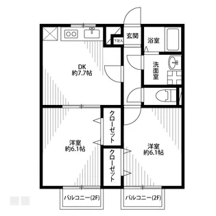 アムール HAPPINESS【2階】の間取り