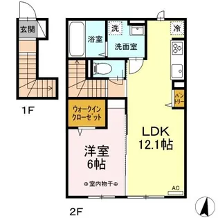 D-ROOM城東中央【2階】の間取り