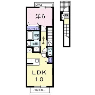 福岡県飯塚市川島【アパート】の間取り
