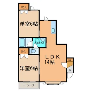 コンフォート音更III【1階】の間取り