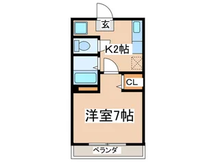 ハイツ山幸【2階】の間取り