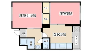 コーポ寺岡【4階】の間取り