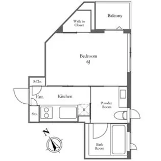 KDXレジデンス麻布仙台坂【4階】の間取り