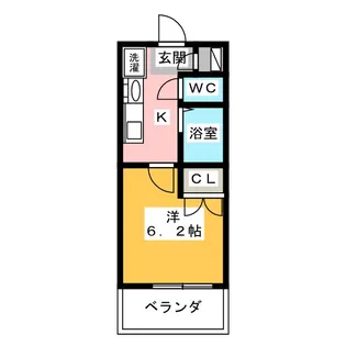 パルティール城西【9階】の間取り