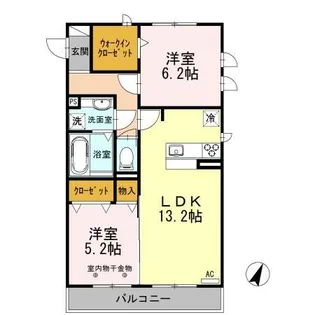 フェリーク【3階】の間取り