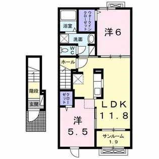 ラヴィアンローズ C【2階】の間取り