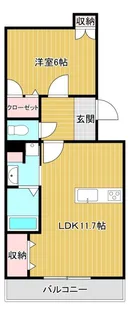 グランディール助信【2階】の間取り