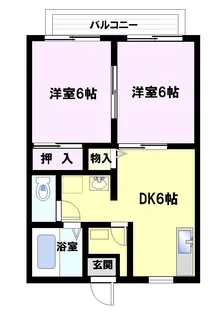 メルベーユミウラ【1階】の間取り