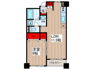 プライムアーバン勝どき【4階】の間取り