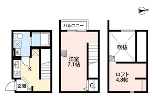 リベルテ新今里【1階】の間取り