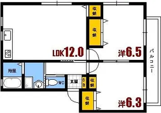 ファインNII番館【1階】の間取り