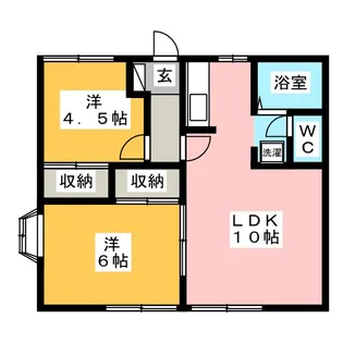 サンハイツ【1階】の間取り