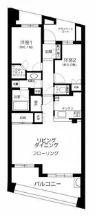 プラウド元住吉【4階】の間取り