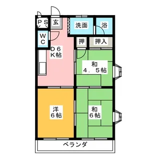カーサ南山【2階】の間取り