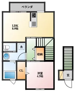 アヴニールA棟【2階】の間取り