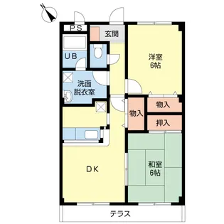 ヴァン・クレール【1階】の間取り