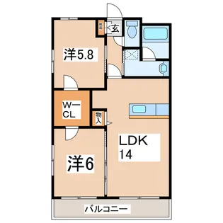 メゾンシャリテIII【2階】の間取り