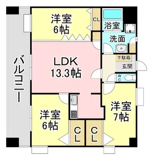 ニューリバー九工大駅前【2階】の間取り