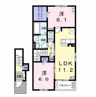 オー・ルージュ I【2階】の間取り