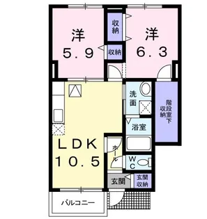 ジョイタカハシVI【1階】の間取り