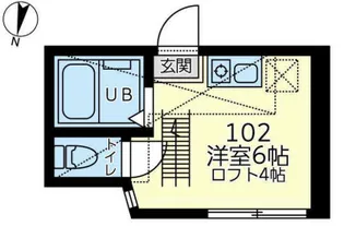 ユナイト新町セントカルロス【1階】の間取り