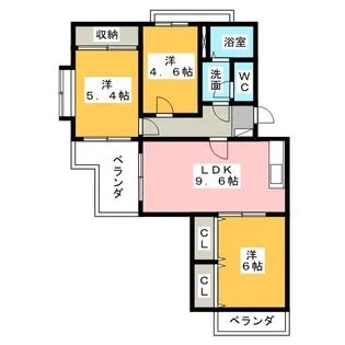 メゾングランシャリオ【2階】の間取り