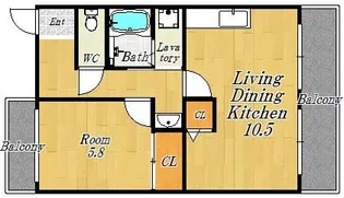 エバーヒルズ【6階】の間取り
