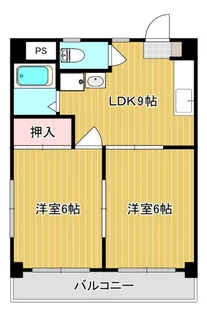 スカイハイツ富第II【4階】の間取り