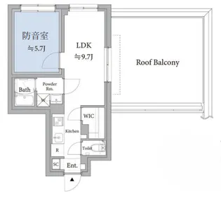 【防音マンション】ASTILE studio 練馬平和台【5階】の間取り