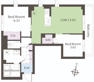セレニテ東馬込【2階】の間取り